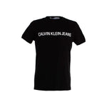 Men’s Short Sleeve T-Shirt Calvin Klein E LIIN SLIM T Black