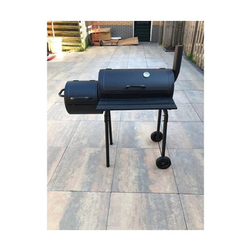 Barbecue a Carbone con Coperchio e Ruote Nero (112 x 63 x 112 cm)