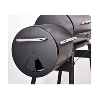 Barbecue a Carbone con Coperchio e Ruote Nero (112 x 63 x 112 cm)