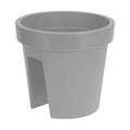 Plant pot for Railings Plastiken Grey polypropylene (Ø 28 cm)