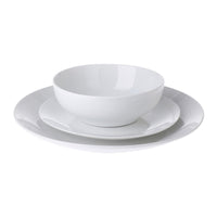 Service de Vaisselle Porcelaine Blanc 12 Pièces