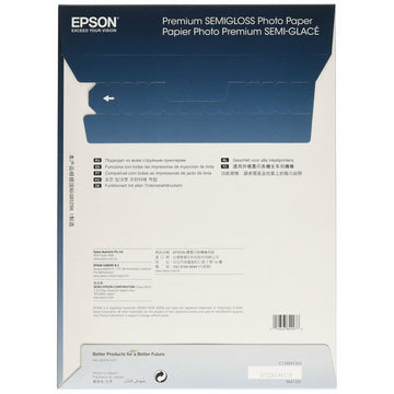 Glossy Photo Paper Epson Premium Semigloss Photo Paper 20 Sheets 251 g/m² A4