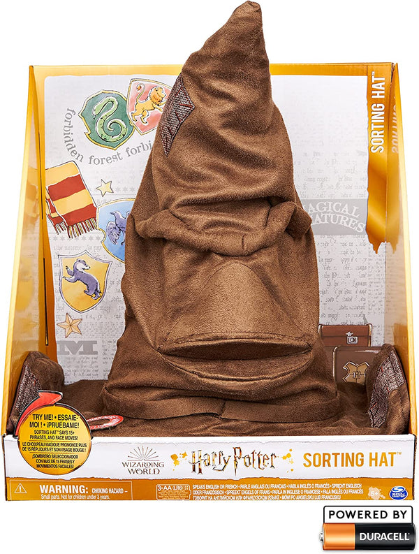 HARRY POTTER - WIZARDING WORLD INTERACTIVE MAGIC SORTING PATTERN - Interactive Magic Sorting Hat That Moves And Speaks Bilingual With Official Voice