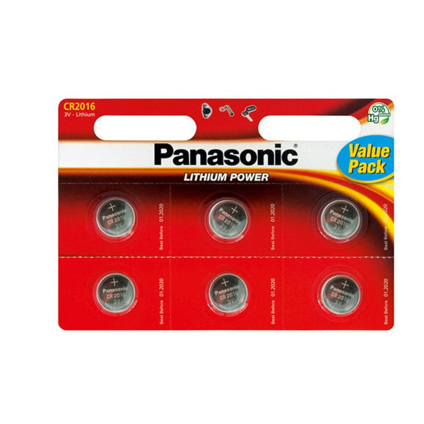Panasonic lithium battery CR2016 - 6 pcs blister