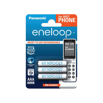 Panasonic Eneloop R03/AAA 750mAh rechargeable – 3 pcs blister (for DECT phone)