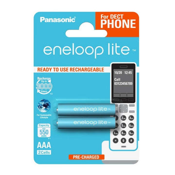 Panasonic Eneloop Lite R03/AAA 550mAh rechargeable  – 2 pcs blister (for DECT phone)