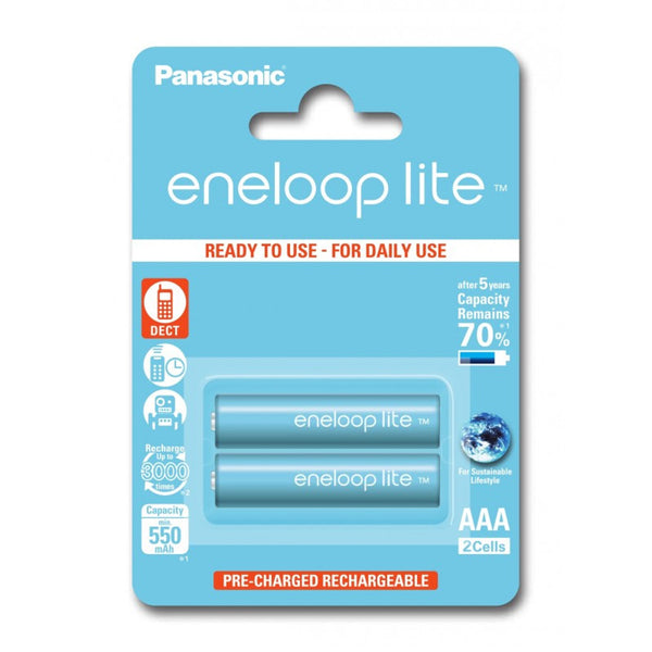 Panasonic Eneloop Lite R03/AAA 550mAh rechargeable  – 2 pcs blister