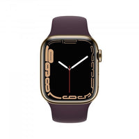 Apple Watch Serie 7 Cell 41mm Gold Stainless Steel/Dark Cherry Sport Band ITA MKHY3TY/A