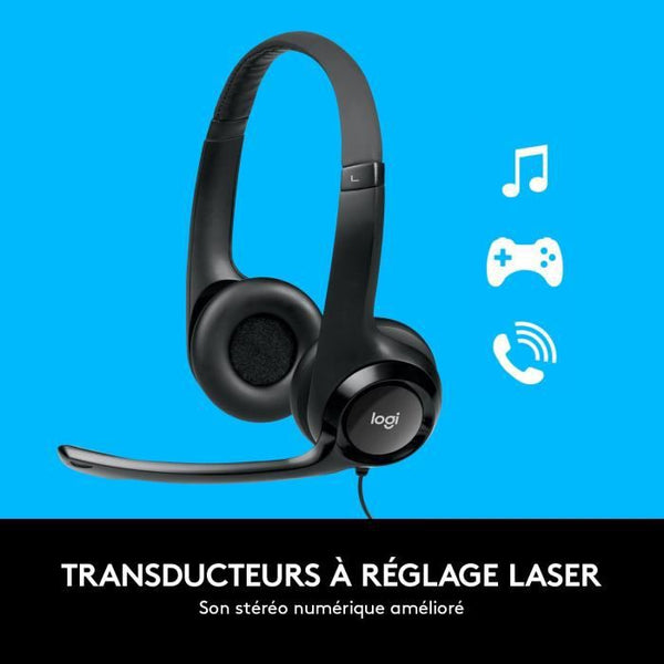 LOGITECH - Casque micro filaire USB H390 - Noir