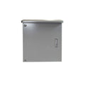 9Ru 600Mm Wide Grey Outdoor Wall Mount Cabinet