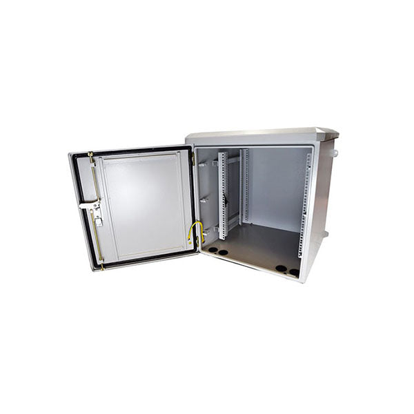 9Ru 600Mm Wide Grey Outdoor Wall Mount Cabinet