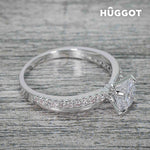 Hûggot You & Me Rhodium-Plated Ring with Zircons