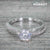 Hûggot You & Me Rhodium-Plated Ring with Zircons