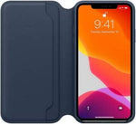 Apple iPhone 11 Pro Max Leather Folio - Deep Sea Blue