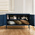 ArtissIn Base Metal Locker Storage Shelf Organizer Cabinet Buffet Sideboard Blue