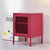 ArtissIn Mini Mesh Door Storage Cabinet Organizer Bedside Table Pink