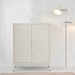 ArtissIn Sweetheart Metal Locker Storage Shelf Organizer Cabinet Buffet Sideboard White