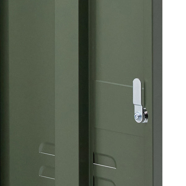 ArtissIn Mini Metal Locker Storage Shelf Organizer Cabinet Bedroom Green