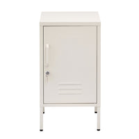 ArtissIn Mini Metal Locker Storage Shelf Organizer Cabinet Bedroom White