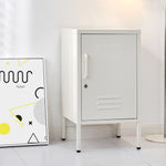 ArtissIn Mini Metal Locker Storage Shelf Organizer Cabinet Bedroom White