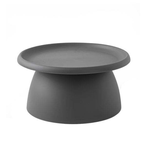 ArtissIn Coffee Table Mushroom Nordic Round Large Side Table 70CM Grey