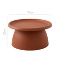 ArtissIn Coffee Table Mushroom Nordic Round Large Side Table 70CM Red