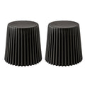 ArtissIn Set of 2 Cupcake Stool Plastic Stacking Stools Chair Outdoor Indoor Black