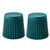 ArtissIn Set of 2 Cupcake Stool Plastic Stacking Stools Chair Outdoor Indoor Dark Green