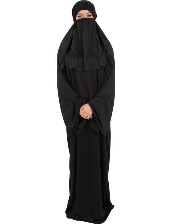 Adult Black Burka and Headpiece Costume