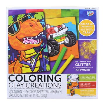 Coloring Clay Creations Design Kit § Dinosaur & Truck