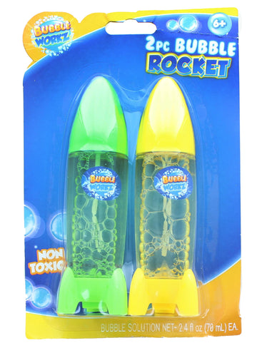 Bubble Workz 2-Piece Bubble Rocket Pack § Green & Yellow