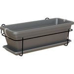 ARTEVASI - Kit balcon Jardiniere venezia 50cm anthracite 50 x 19,5 x h16,3 cm - 1,13l