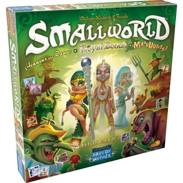 Days of Wonder § Small World - Extension Power Pack n°2 Honneur aux Dames +  Royal Bonus + Maauuudits ! § Jeu de société