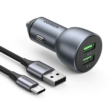 Universal USB Car Charger + USB C Cable 10192 (Refurbished A+)