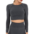 Women's long sleeve T-shirt Without seams Grey (Refurbished A+)