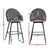 Artiss Set of 2 Bar Stools Kitchen Stool Dining Chairs Velvet Chair Barstool Grey Mesial