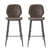 Artiss Set of 2 Bar Stools Kitchen Stool Barstool Dining Chairs Leather Brown Kingsley