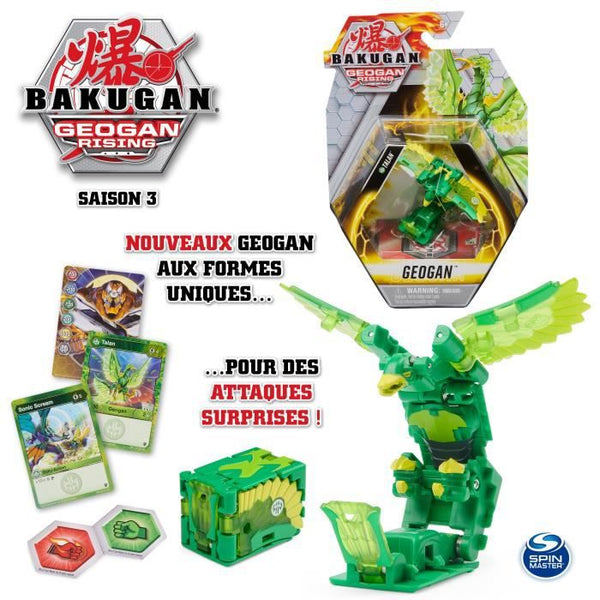 BAKUGAN GEOGAN RISING - PACK 1 GEOGAN SAISON 3 - 6059850 - Bille Bakugan Avec 2 BakuCores Et 3 Cartes Collection - Modele aléatoire