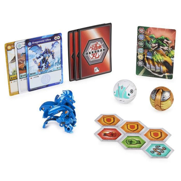 BAKUGAN GEOGAN RISING - STARTER PACK SAISON 3 - 6061567 - Billes Bakugan Avec 6 BakuCores Et 7 Cartes Collection - Modele aléatoire