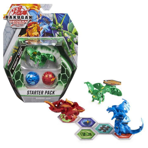 BAKUGAN GEOGAN RISING - STARTER PACK SAISON 3 - 6061567 - Billes Bakugan Avec 6 BakuCores Et 7 Cartes Collection - Modele aléatoire