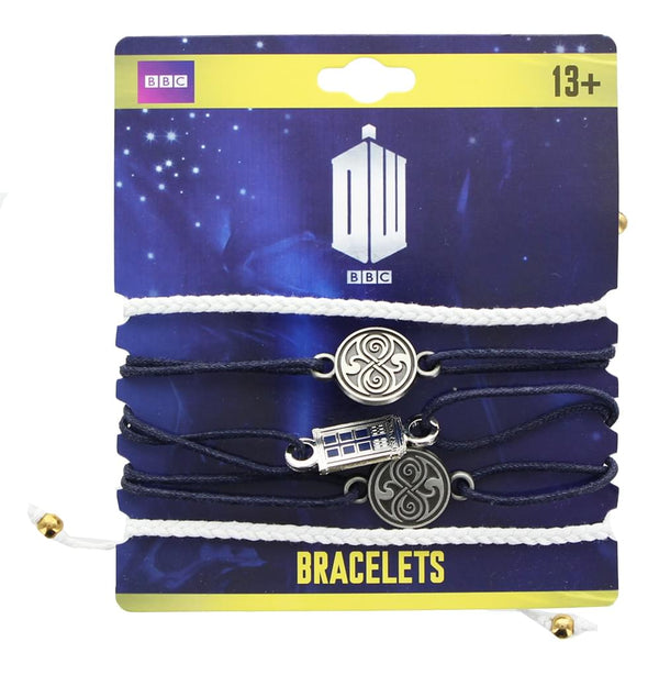 Doctor Who Cord Charm Bracelets, Set of 5