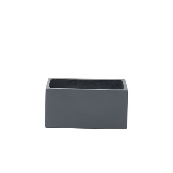 Cement style fiberglass flower box - 44 x 22 x 20 cm - 20 L - Anthracite gray