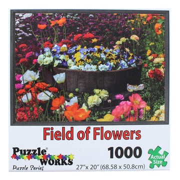 PuzzleWorks 1000 Piece Jigsaw Puzzle § Field Of Flowers