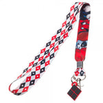 DC Comics Harley Quinn Pattern Lanyard with Charm