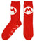 Super Mario Bros. Red Mario Logo Cozy Adult Crew Socks