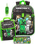 Minecraft 5 Piece Backpack Set § Lunch Bag § Pencil Case § Keyring § Dispenser