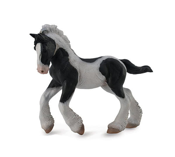 Breyer CollectA Series Black And White Piebald Gypsy Foal Model Horse