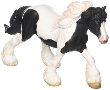 Breyer CollectA 1/18 Model Horse - Black & White Piebald Gypsy Mare