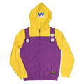 Super Mario Wario Adult Costume Zip Up Hoodie, S