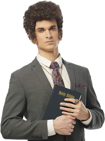 Righteous Preacher Adult Costume Wig § Brown